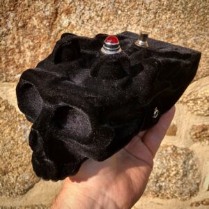 All Black Flocked Skullfuzz